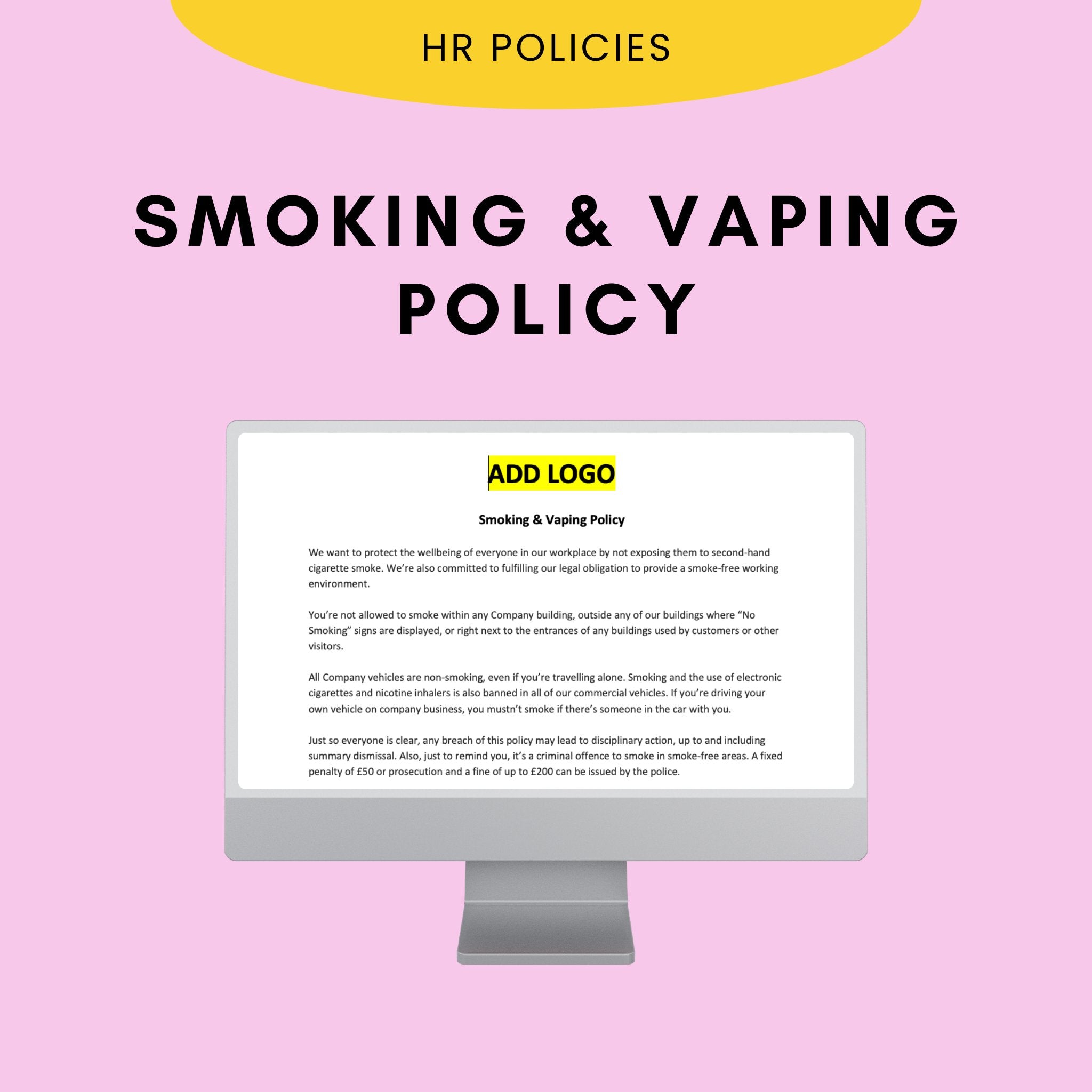 Smoking Vaping Policy Modern HR UK