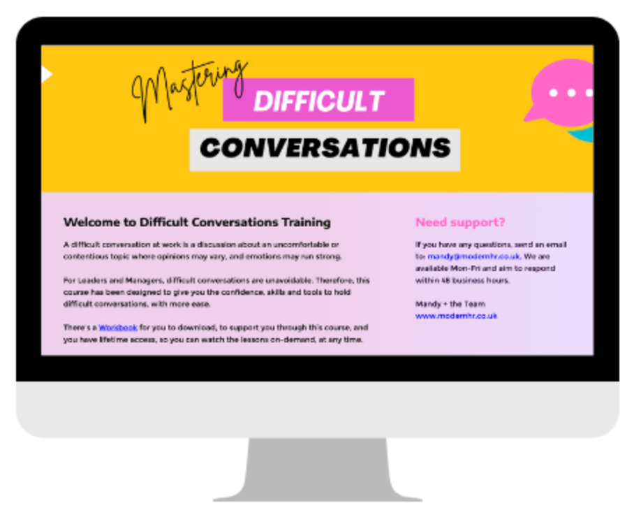 Difficult Conversation Course - Modern HR