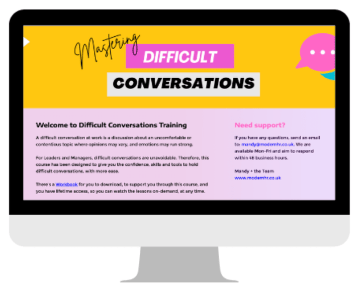 Difficult Conversation Course - Modern HR