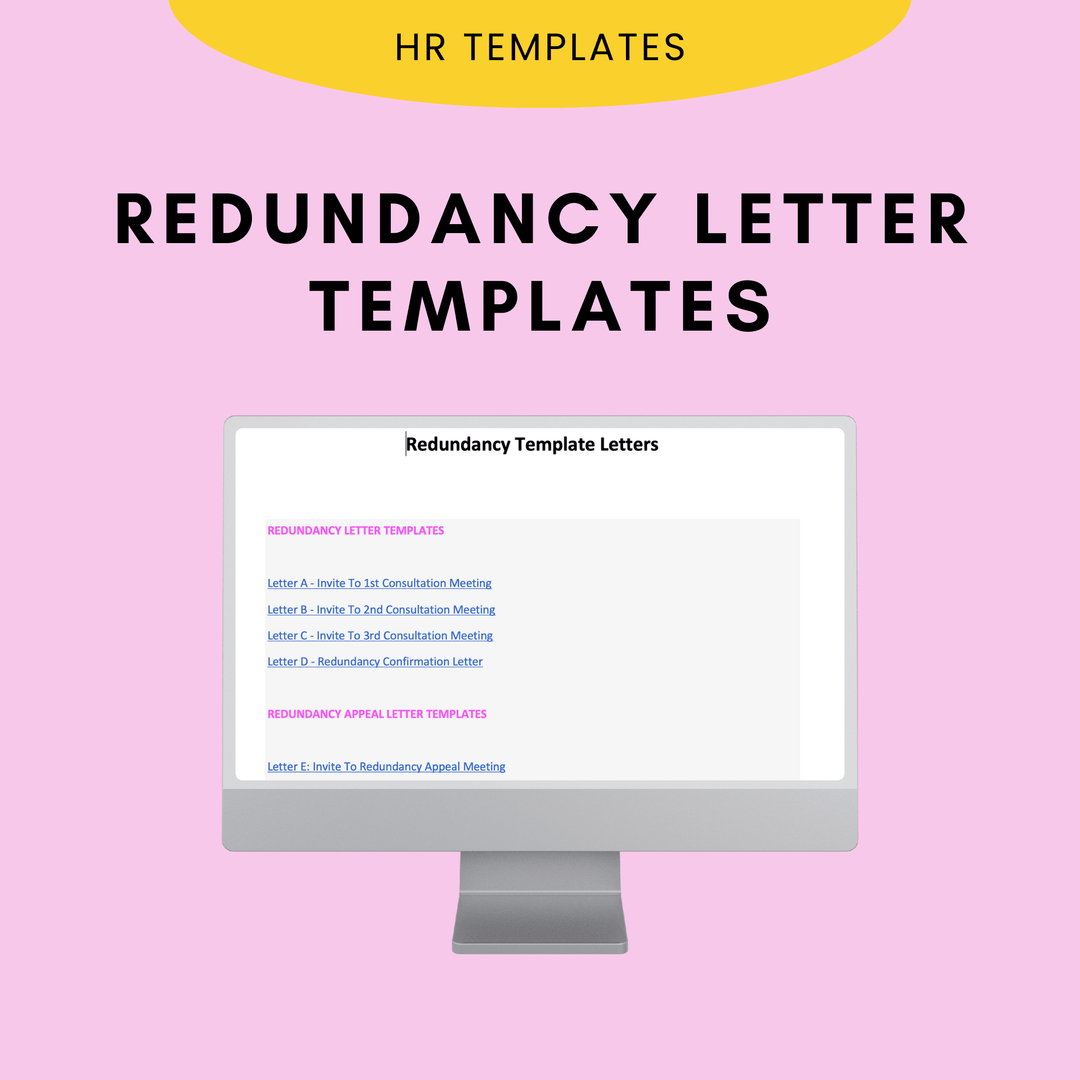 Redundancy Letter Templates - Modern HR