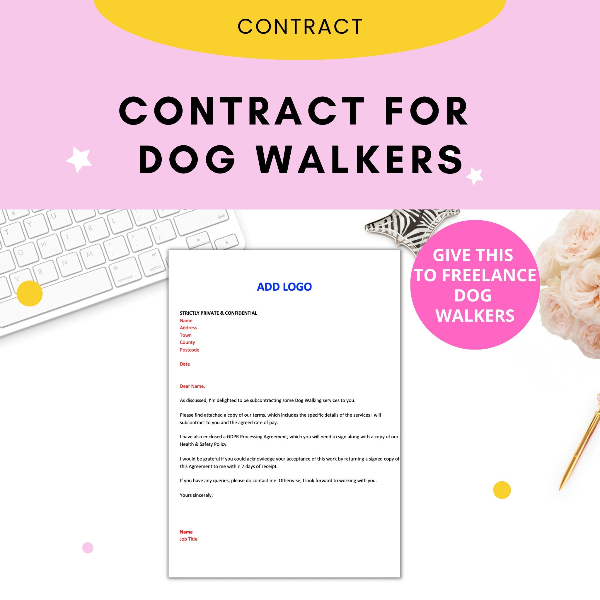 Contract for Freelance Dog Walkers